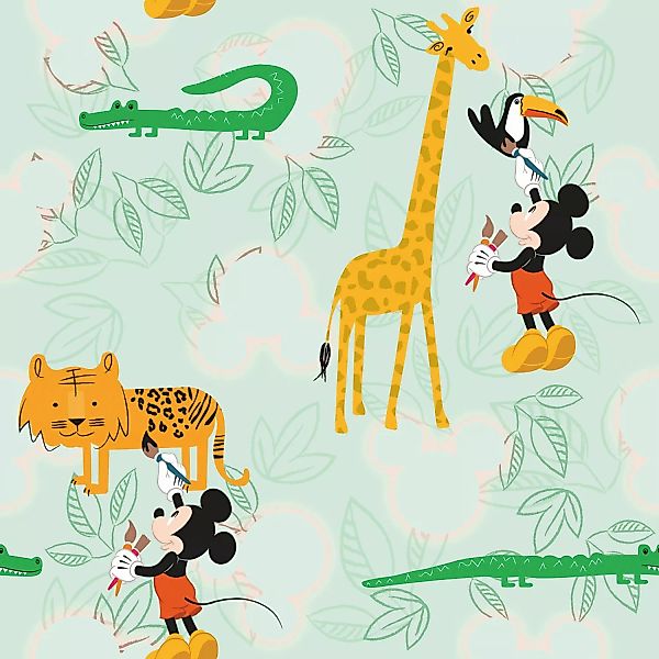 Komar Fototapete Vlies Mickey Doodle Zoo  53 x 10,05 cm günstig online kaufen