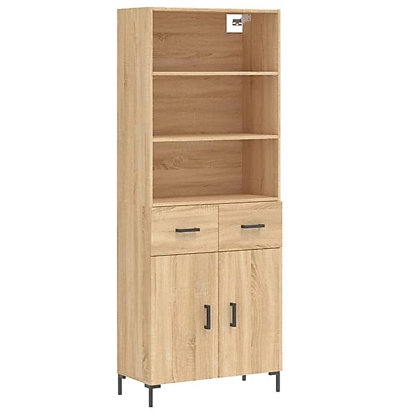 vidaXL Highboard Sonoma-Eiche 69,5x34x180 cm Holzwerkstoff 3200516 günstig online kaufen
