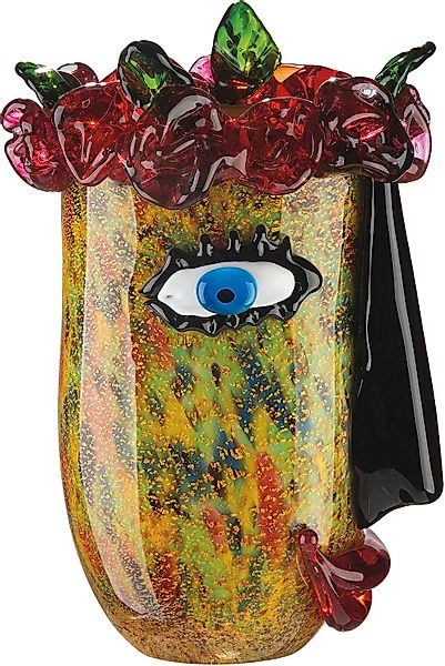 Casablanca by Gilde Tischvase "Floro" dekorative Vase aus Glas, Blumenvase günstig online kaufen