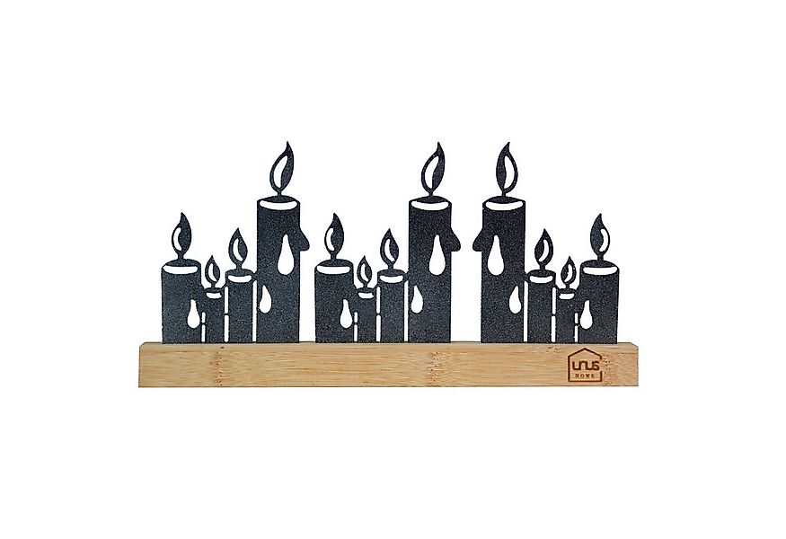 UNUS HOME Kerzenhalter Kerzen-Aufsteller (Schwarz), Kerzen-Silhouette aus M günstig online kaufen