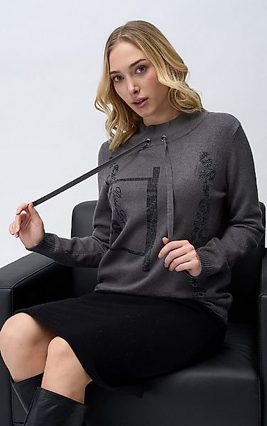 Passioni Strickpullover mit Stehkragen und Strassdetails günstig online kaufen