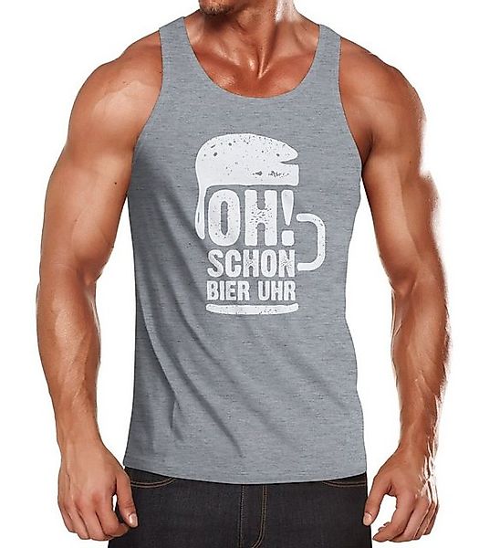 MoonWorks Tanktop Herren Tanktop oh schon Bier Uhr Muskelshirt Tank Top Mus günstig online kaufen