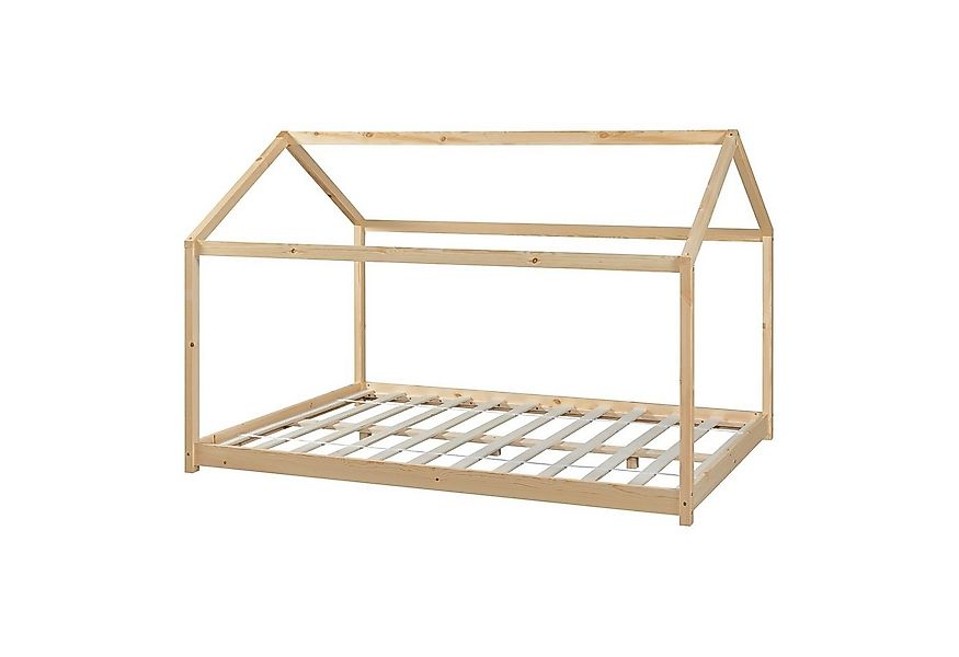 en.casa Hausbett, »Cerro« Kinderbett 120x200cm Holzfarben günstig online kaufen