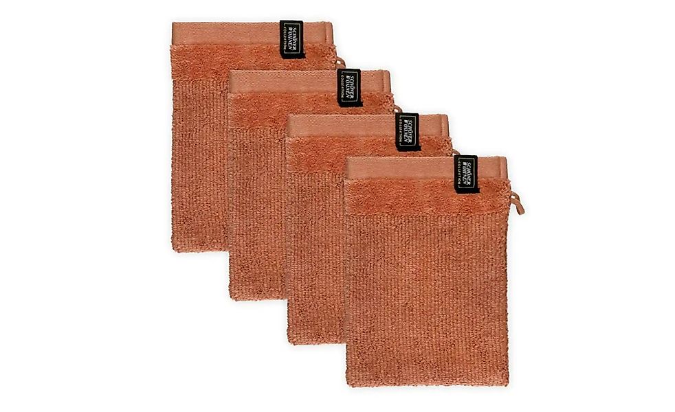 SCHÖNER WOHNEN Kollektion Waschhandschuh 4er-Set   ¦ rot ¦ Maße (cm): B: 16 günstig online kaufen