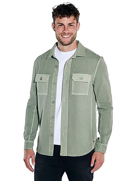 emilio adani Sweatshirt Herren Overshirt strukturiert, Gruen günstig online kaufen