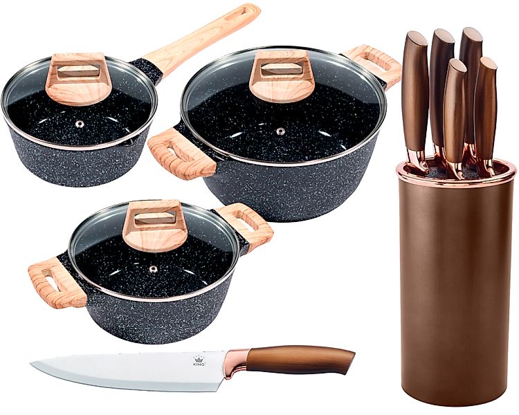 KING Topf-Set ""ESSENTIAL" Aluminiumguss, Induktion, Antihaftbeschichtung" günstig online kaufen
