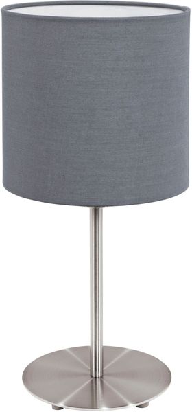 Eglo Tischleuchte Pasteri 1-flammig Nickel-Grau matt E27 60 W günstig online kaufen