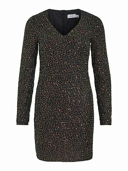 Vila Abendkleid Pailletten Midi Kleid Eleganter Langarm Dress VISCARA (lang günstig online kaufen