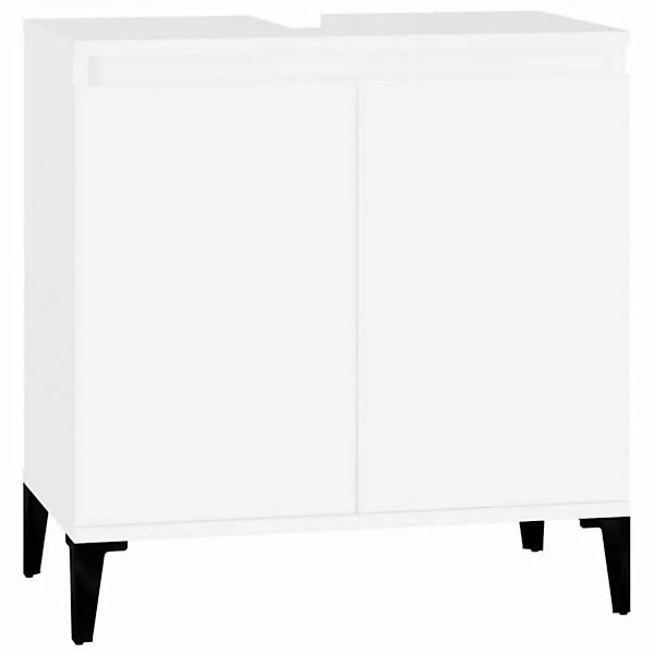 vidaXL Badezimmerspiegelschrank Waschbeckenunterschrank Weiß 58x33x60 cm Ho günstig online kaufen
