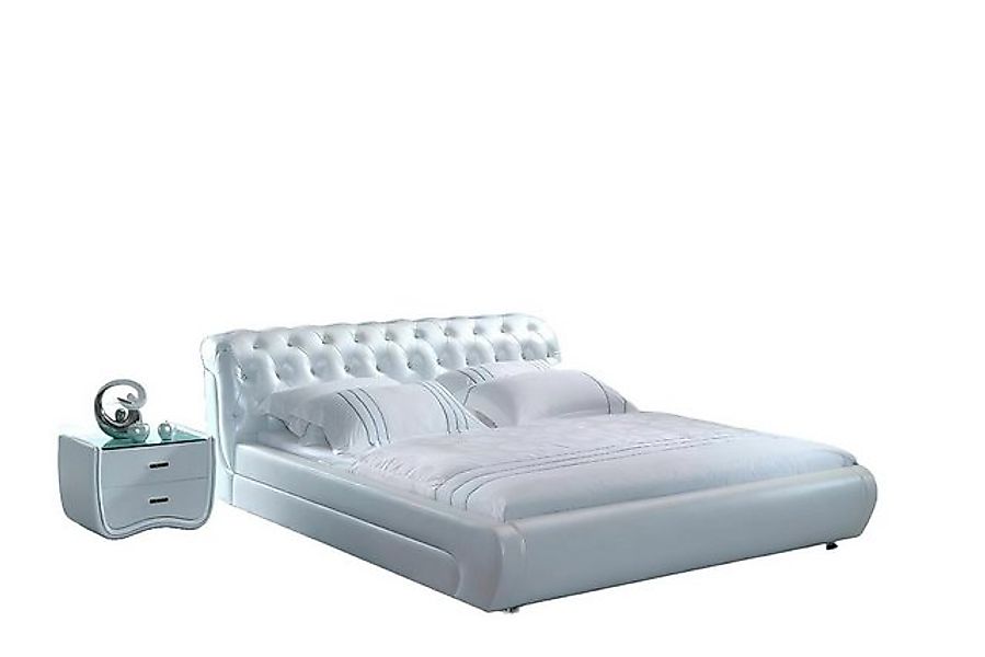 JVmoebel Bett XXL Chesterfield Lederbett Betten Leder Leder Polster Ehe, Ma günstig online kaufen
