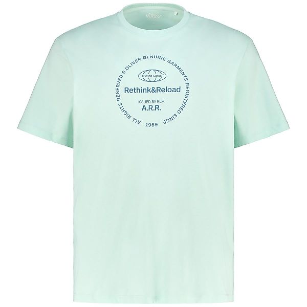 s.Oliver T-Shirt mit Print Farbe mint Größe: 4XL günstig online kaufen