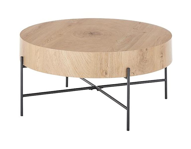 Couchtisch MANACOR rund 80 cm Eiche günstig online kaufen