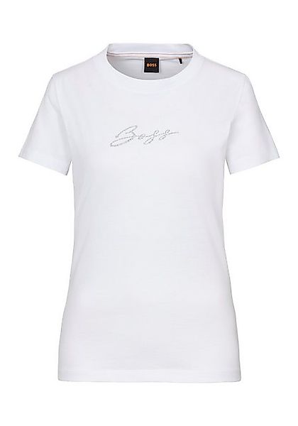 BOSS ORANGE T-Shirt C_Esogo_2_MA_crystal mit glitzer Logoschriftzug günstig online kaufen