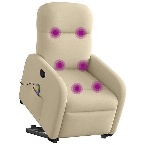 vidaXL Massagesessel mit Aufstehhilfe Creme Stoff 3302990 günstig online kaufen
