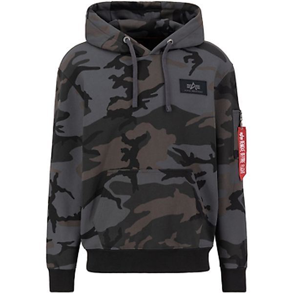 Alpha Industries  Sweatshirt Back Print Hoodie Camo - black camo günstig online kaufen