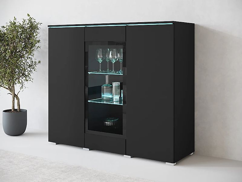 INOSIGN Highboard "Vera", Highboard mit 4 Türen, 9 Fächern, verglasten Türe günstig online kaufen