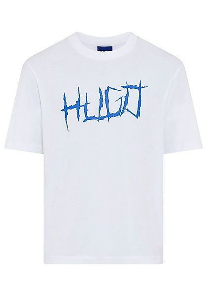 HUGO Blue T-Shirt Rundhalsausschnitt, Regular Fit, Logodruck günstig online kaufen