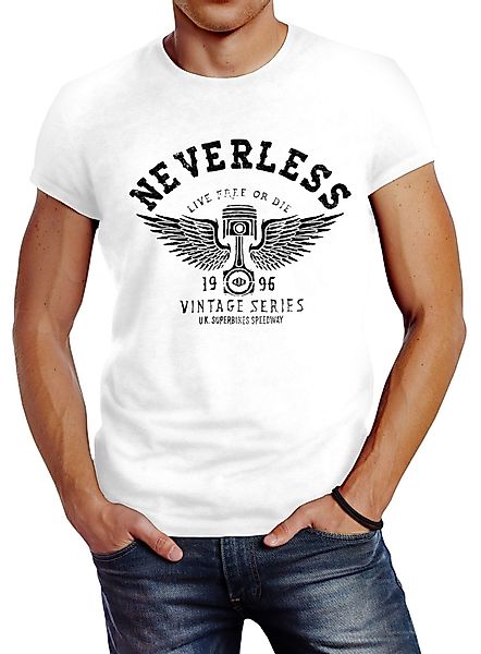 Neverless Print-Shirt Herren T-Shirt Biker Motorrad günstig online kaufen