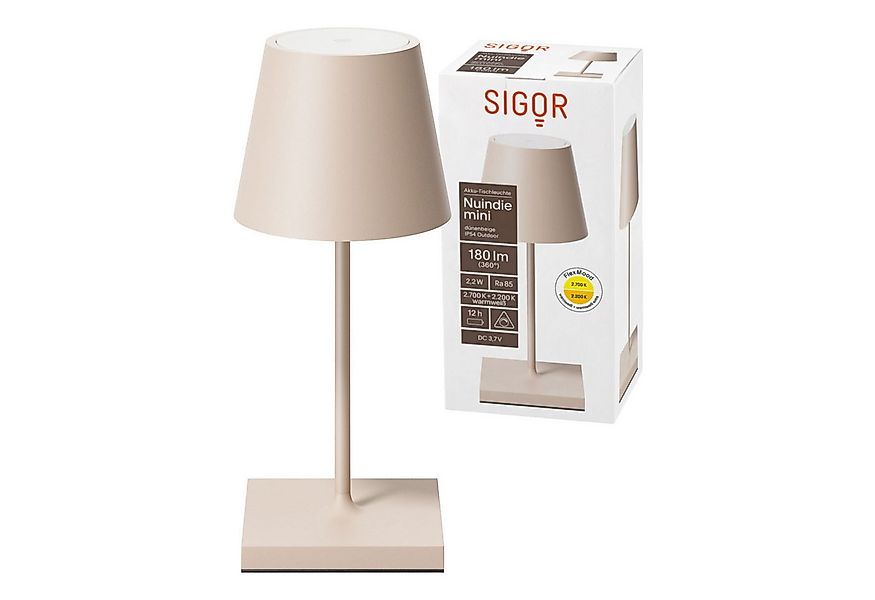 SIGOR LED Tischleuchte Akku-Tischleuchte, Dimmbar, LED fest integriert, War günstig online kaufen