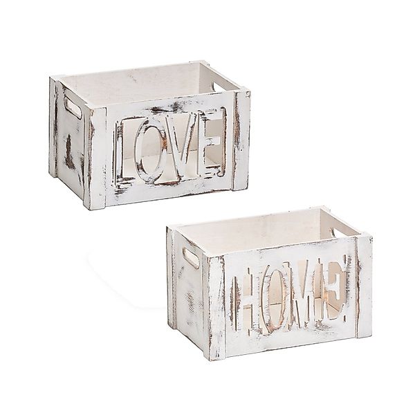 HTI-Living Holzkiste Aufbewahrungskisten Love und Home günstig online kaufen