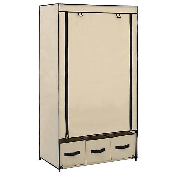 furnicato Kleiderschrank Creme 87 x 49 günstig online kaufen
