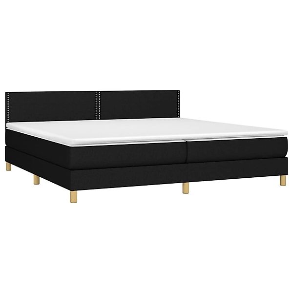 vidaXL Boxspringbett mit Matratze & LED Schwarz 200x200 cm Stoff 3133663 günstig online kaufen