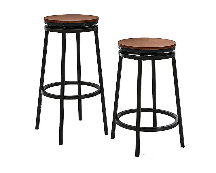 COSTWAY Barhocker (2er Set), drehbar, Küchenhocker mit 2 Höhen&Fußstützen günstig online kaufen