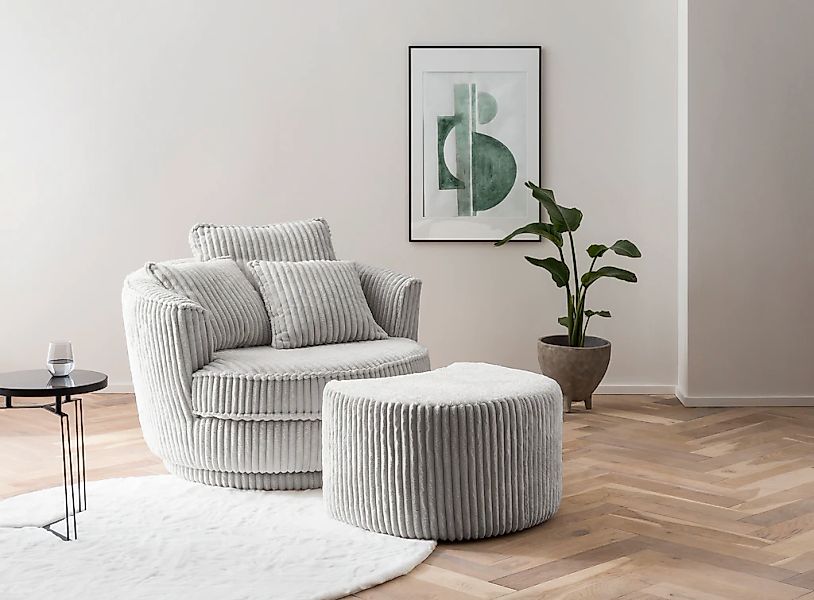 Home affaire Hocker "MAISIE, passende Ergänzung zum Big-Drehsessel" MAISIE, günstig online kaufen