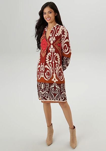 Aniston SELECTED Blusenkleid mit Ornament-Druck Allover günstig online kaufen