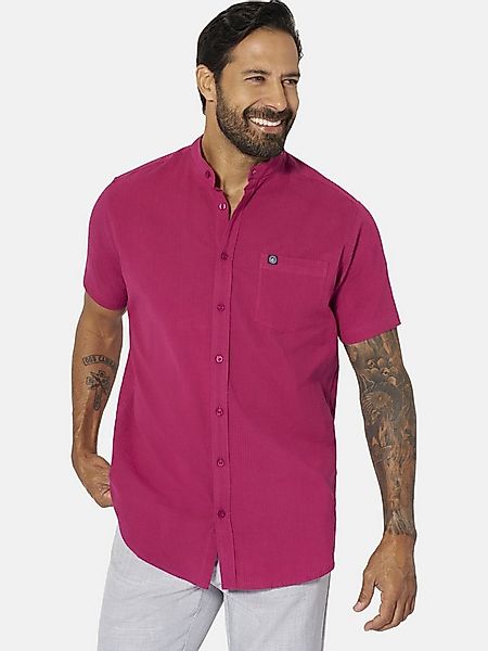 Jan Vanderstorm Kurzarmhemd ALBART in einfarbiger Optik günstig online kaufen