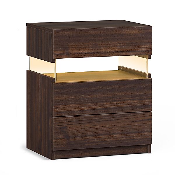 OKWISH Nachttisch Nachtschrank,Nachtkonsole,Nightstand mit 3 Schubladen günstig online kaufen