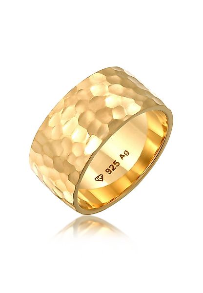 Elli Fingerring Breit Bandring Gehämmert Matt günstig online kaufen