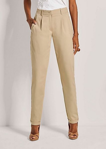 MADELEINE Chinos Elegante Stoffhose mit Bundfalte Jerseyhose mit Formbund, günstig online kaufen