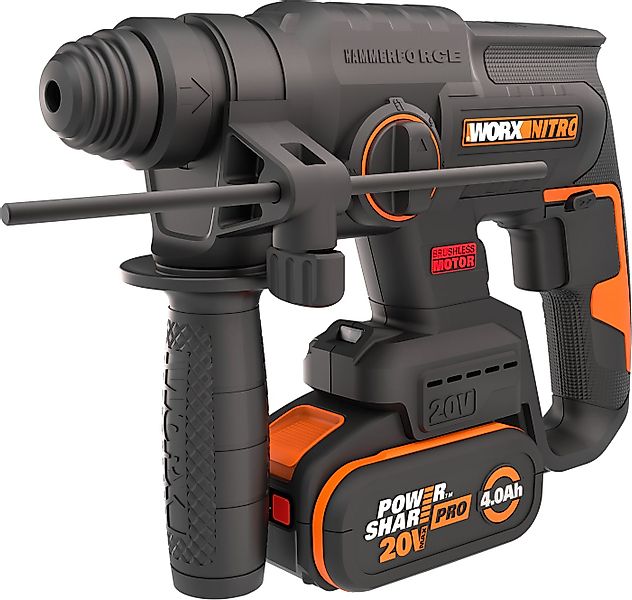 Worx Akku-Bohrhammer NITRO WX381, max. 1350 U/min, (Set), Brushless-Motor, günstig online kaufen