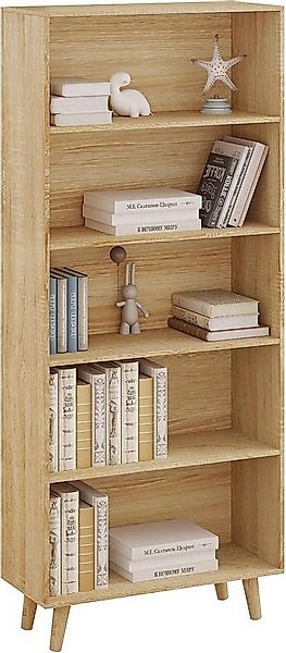 Woltu Bücherregal, 1-tlg., Standregal Raumteiler mit 5 Fächern Aktenregal günstig online kaufen
