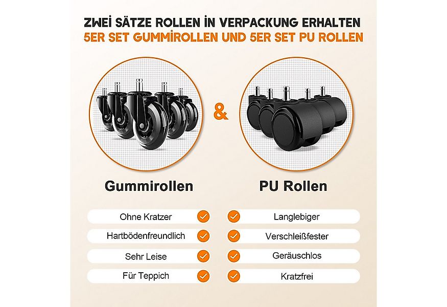 Homimaster Bürostuhl Ergonomisch, Kunstleder Schreibtischstuhl 90° Klappbar günstig online kaufen