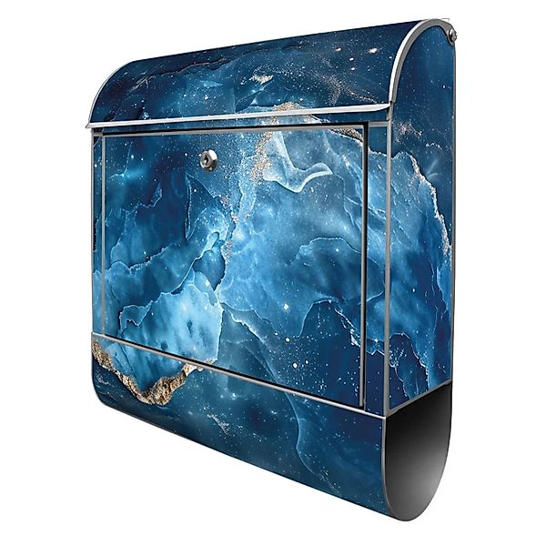 Banjado Design Briefkasten Silber Pulverbeschichtet 39x47x14cm 2 Schlüssel günstig online kaufen