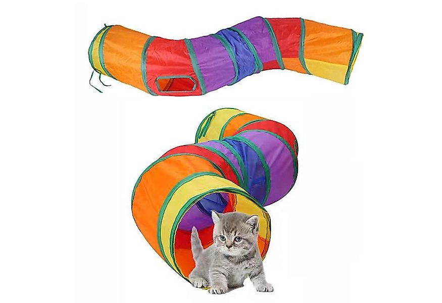 Beaface Tier-Intelligenzspielzeug Faltbarer Katzentunnel, Regenbogen-TierTu günstig online kaufen