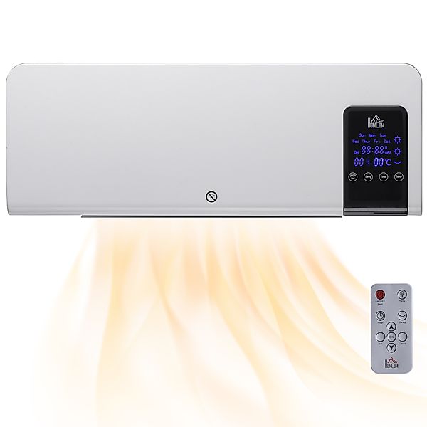 HOMCOM Wandheizlüfter elektrische Keramik-Heizung PTC - 1000 W / 2000 W mit günstig online kaufen