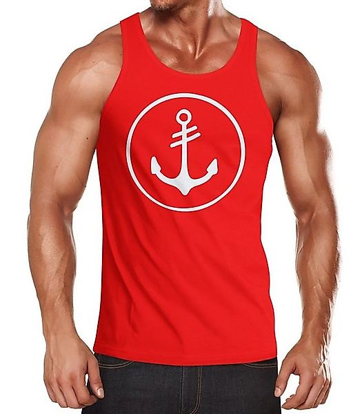 Neverless Tanktop Cooles Herren Tank-Top Anker Kreis Segeln Meer Motiv mit günstig online kaufen