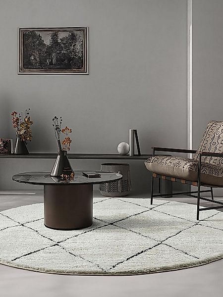 the carpet Teppich Bahar Shaggy, rund, Höhe: 30 mm, Shaggy eleganter Wohnzi günstig online kaufen