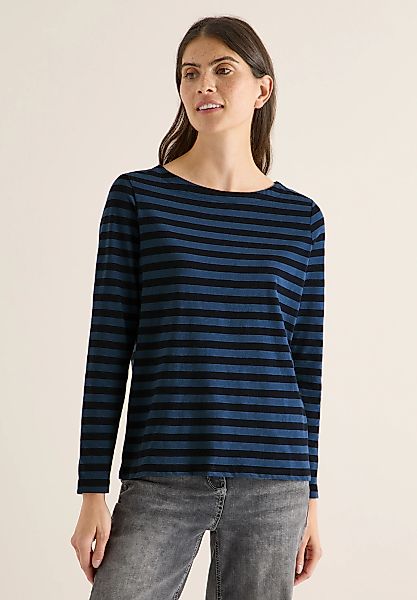 Cecil Langarmshirt aus reiner Baumwolle günstig online kaufen