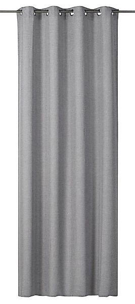 ELBERSDRUCKE Vorhang Ösenschal Lino grau blickdicht 255x140cm Uni Vorhang m günstig online kaufen
