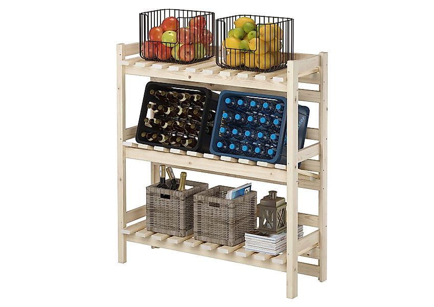 ERST-HOLZ Wandregal Vorratsregal Breit Kistenregal Lagerregal günstig online kaufen