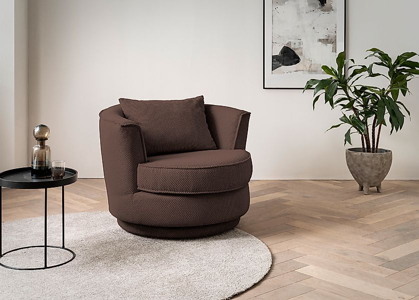 Home affaire Drehsessel »MAISIE, Lese-Sessel, Love Seat,« trendige Stoffe M günstig online kaufen