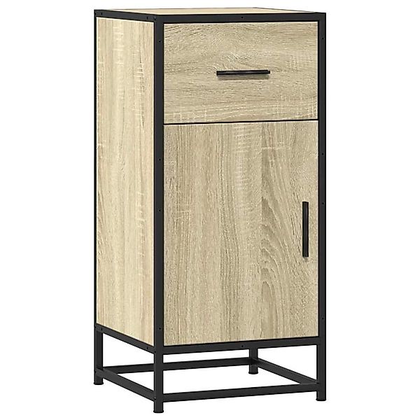 vidaXL Sideboard Sonoma-Eiche 35,5x35x76 cm Holzwerkstoff und Metall 848960 günstig online kaufen