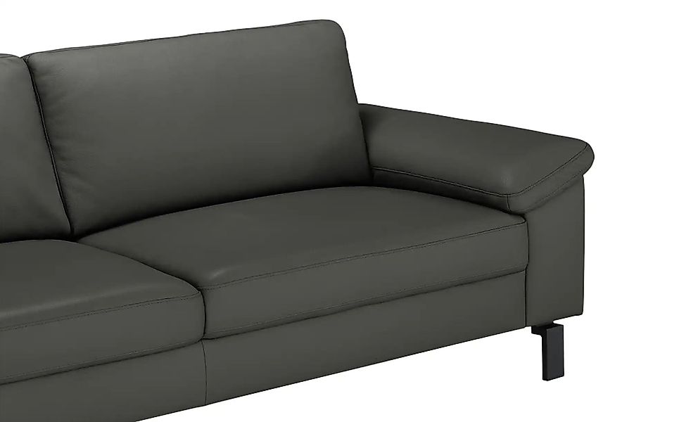 Max Schelling Ledersofa mit Winkelfüßen Maximum ¦ grau ¦ Maße (cm): B: 224 günstig online kaufen