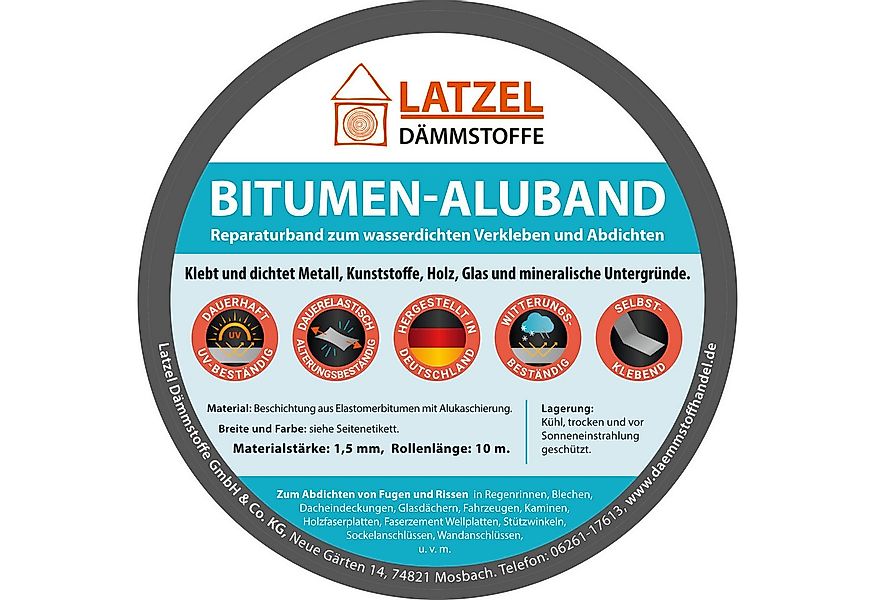 Latzel Dämmstoffe Dichtband Bitumen Aluband Dichtband 50mm - Verschiedene F günstig online kaufen