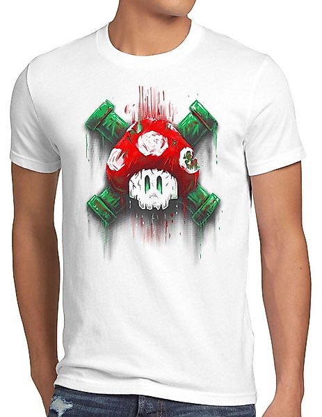 style3 T-Shirt Mario Totenkopf videospiel super günstig online kaufen