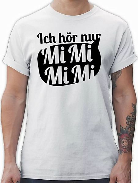 Shirtracer T-Shirt Ich hör nur MIMIMI mit Sprechblase - schwarz Sprüche Sta günstig online kaufen